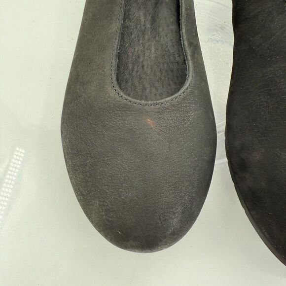 Eileen Fisher Womens Una Hidden Wedge Ballet Flats Sz 6.5 Black Suede Round Toe - Picture 5 of 15